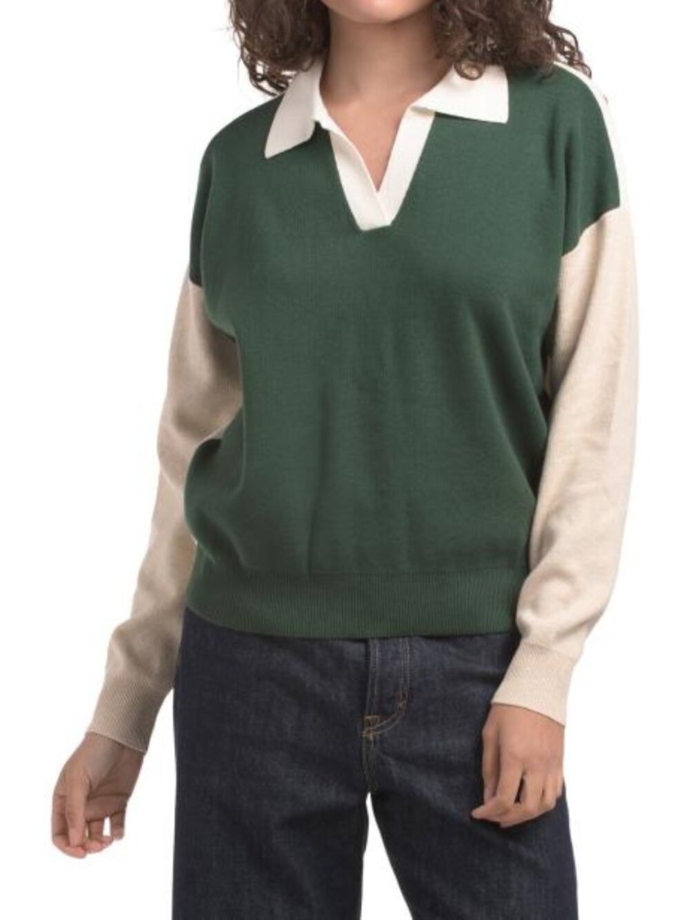 NAADAM Cotton And Cashmere Blend Color Block Polo